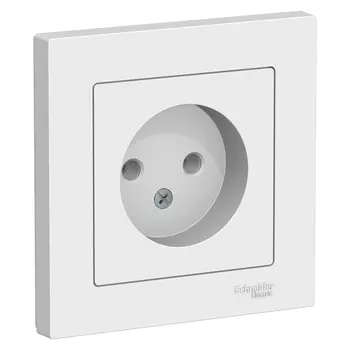 ATN000140 Atlasdesign Розетка без заземления, 16А, в сборе, Белый Schneider Electric