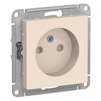ATN000249 Atlasdesign Розетка без заземления со шторками, 16А, механизм, Бежевый Schneider Electric