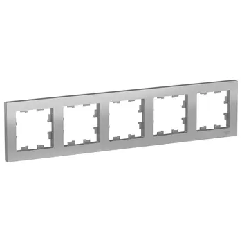 ATN000305 Рамка AtlasDesign Алюминий 5-постовая Schneider Electric