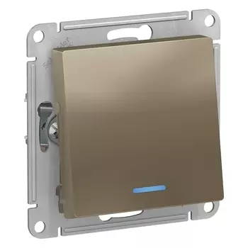 ATN000563 Atlasdesign 1-кл Переключатель с подсветкой, сх.6а, 10АХ, механизам, Шампань Schneider Electric