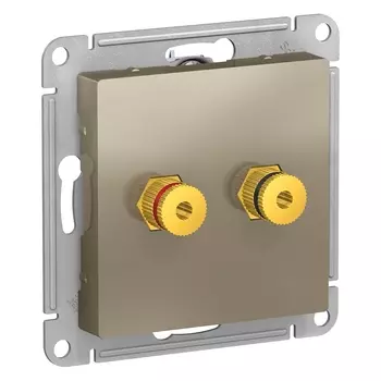 ATN000587 Atlasdesign Аудиорозетка двойная, Шампань Schneider Electric