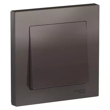 ATN000612 Atlasdesign 1-клавишный Выключатель, сх.1, 10АХ, в сборе, Мокко Schneider Electric