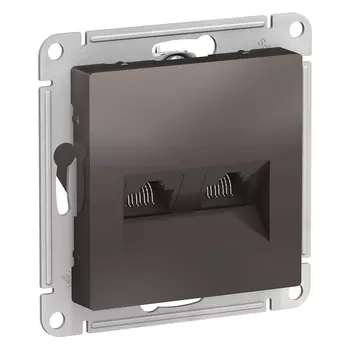 ATN000685 Atlasdesign Розетка двойная компьютерная RJ45+RJ45, кат.5E, механизм, Мокко Schneider Electric