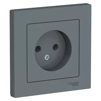 ATN000740 Atlasdesign Розетка без заземления, 16А, в сборе, Грифель Schneider Electric