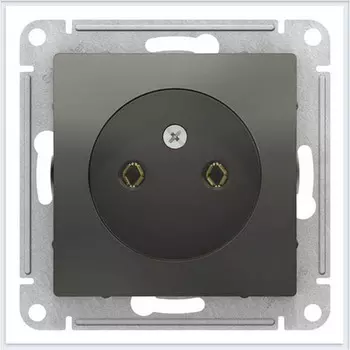 ATN000941 Atlasdesign Розетка без заземления, 16А, механизм, Сталь Schneider Electric
