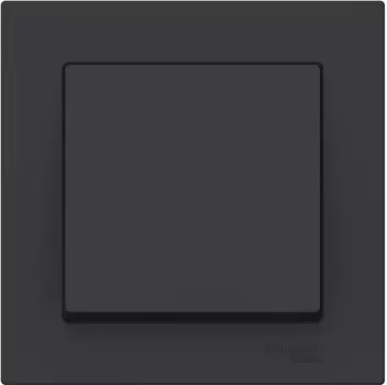 ATN001012 Atlasdesign 1-клавишный Выключатель, сх.1, 10АХ, в сборе, Карбон Schneider Electric