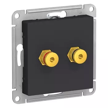 ATN001087 Atlasdesign Аудиорозетка двойная, Карбон Schneider Electric