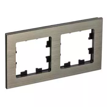 ATN312202 Рамка двойная Schneider Electric Atlasdesign Nature, латунь металл
