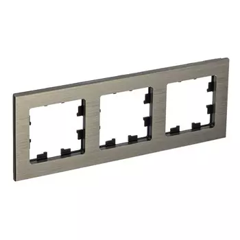 ATN312203 Рамка тройная Schneider Electric Atlasdesign Nature, латунь металл