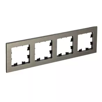 ATN312204 Рамка четверная Schneider Electric Atlasdesign Nature, латунь металл