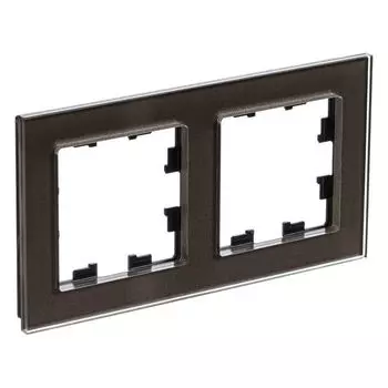 ATN320602 Рамка двойная Schneider Electric Atlasdesign Nature, мокко стекло