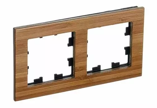 ATN353202 Рамка двойная Schneider Electric Atlasdesign Nature, дерево бамбук