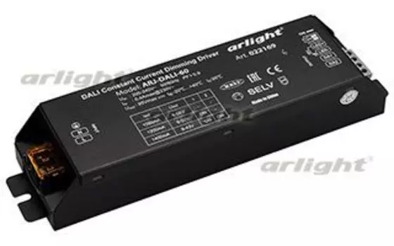 Блок питания ARJ-DALI-60 (60W, 1050/1200/1400mA, DALI, PFC) Arlight 022169
