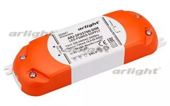 Блок питания ARJ-SP25700-DIM (18W, 700mA, PFC, Triac) Arlight 022437