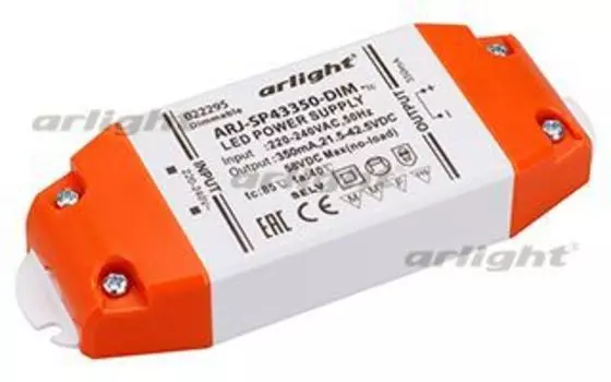 Блок питания ARJ-SP43350-DIM (15W, 350mA, PFC, Triac) Arlight 022295
