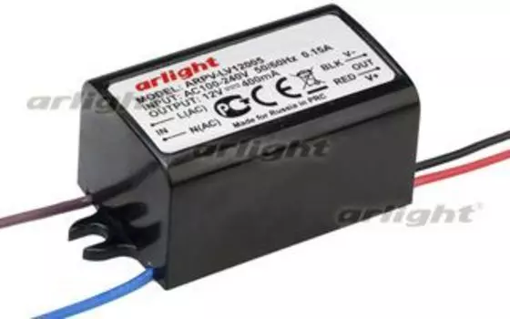 Блок питания ARPV-LV12005 (12V, 0.4A, 5W) Arlight 011750