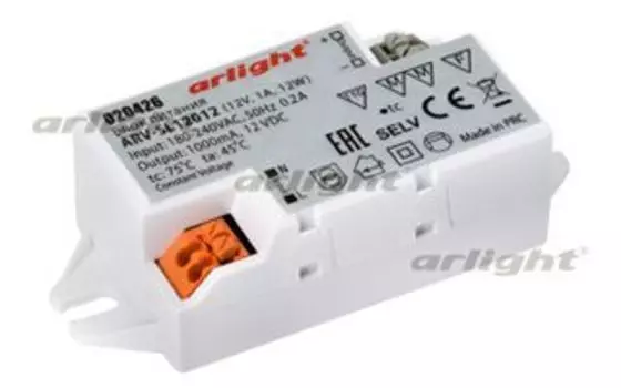 Блок питания ARV-SL12012 (12V, 1A, 12W) Arlight 020426
