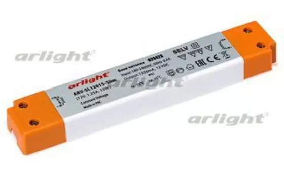 Блок питания ARV-SL12015-Slim (12V, 1.25A, 15W) Arlight 020429