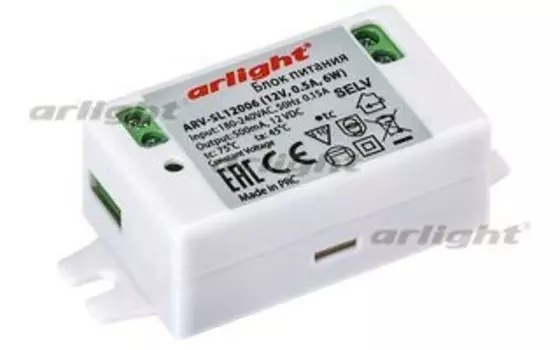 Блок питания ARV-SL24006 (24V, 0.25A, 6W) Arlight 021591