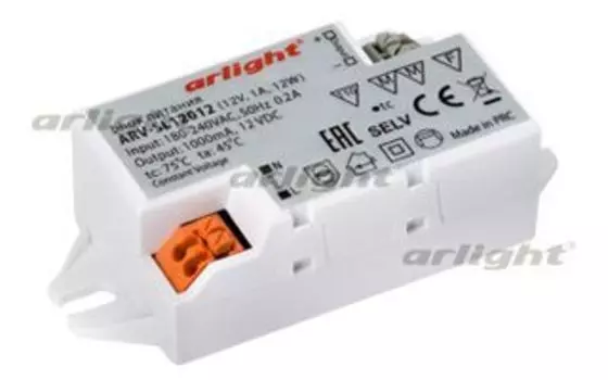 Блок питания ARV-SL24012 (24V, 0.5A, 12W) Arlight 021020