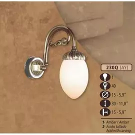 Бра 230Q 230Q/1 AY AMBER/ACID WITH CARVING Riperlamp