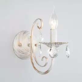 Бра 3305 3305/1 белый с золотом / прозрачный хрусталь Eurosvet