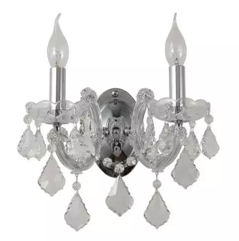 Бра Crystal Lux Ines AP2 Chrome/Transparent