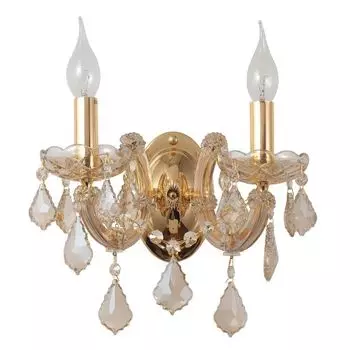 Бра Crystal Lux Ines AP2 Gold/Amber