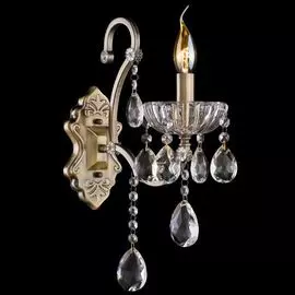 Бра Eurosvet 3108/1 античная бронза/прозрачный хрусталь Strotskis