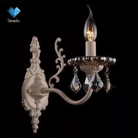 Бра Eurosvet 3281/1 белый с золотом/тонированный хрусталь Strotskis