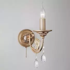 Бра Eurosvet Cappella 10079/1 золото/прозрачный хрусталь Strotskis