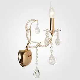 Бра Eurosvet Франческа 10047/1 золото/прозрачный хрусталь Strotskis
