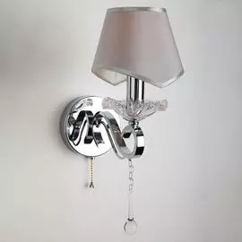 Бра Eurosvet Kelly 10085/1 хром/прозрачный хрусталь Strotskis