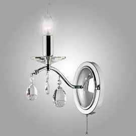 Бра Eurosvet Симфония 10059/1 хром/прозрачный хрусталь Strotskis
