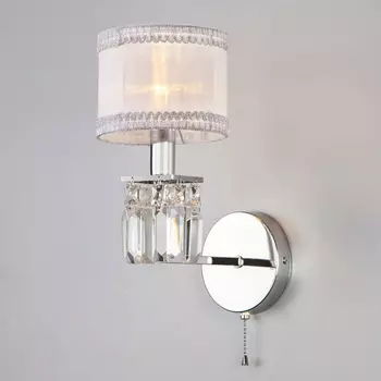 Бра Zaffiro 10099/1 хром/прозрачный хрусталь Strotskis Eurosvet