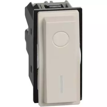 Bticino Living Now - выключатель 2 16AX беж. KM4002