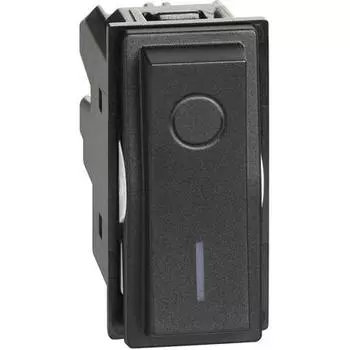 Bticino Living Now - выключатель 2 16AX черн. KG4002