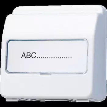 CD554KLWW Крышка пружинная для штепсельных розеток с фиксатором и полем для надписи 23х29 мм белая Jung