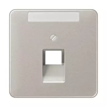 CD569-1NAUAPT CD 500/CD plus Платина Накладка 1-ой наклонной ТЛФ/комп розетки с полем для надписи Jung