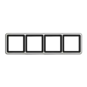 CD584PT Рамка CD 500 Платина 4-постовая Jung