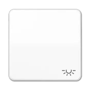 CD590BFLWW CD ударопр. Белый Клавиша для 1-я с символом "ОСВЕЩЕНИЕ" Jung