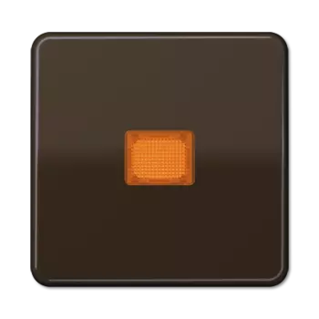 CD590KOBFBR CD ударопр. Коричневый Клавиша для 1-я с/п с оранжевой линзой Jung