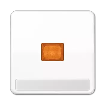 CD590NAKOWW CD 500/CD plus Белый Клавиша 1-я с/п с оранжевой линзой с полем для надписи Jung