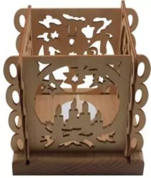 Деревянная фигура с светодиодной свечой Feron 26843