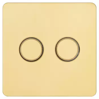 Диммер двухклавишный T&amp;J Electric Ultimate II Полированная латунь G2522-2-400-86-PB