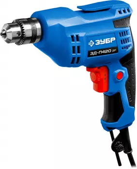 Дрель безударная Зубр ЗД-П420 ЭР 420Вт ключевой реверс