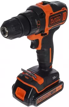 Дрель-шуруповерт Black &amp; Decker BDCDD186K1B-QW аккум. патрон:быстрозажимной (кейс в комплекте)