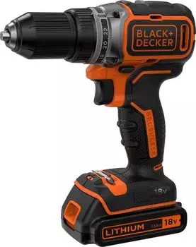 Дрель-шуруповерт Black &amp; Decker BL186KB-QW 18Вт аккум. патрон:быстрозажимной (кейс в комплекте)
