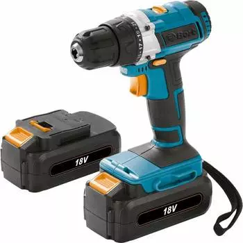 Дрель-шуруповерт Bort BAB-18Ux2-DK аккум. патрон:быстрозажимной