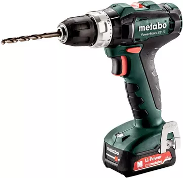 Дрель-шуруповерт Metabo PowerMaxx SB 12 аккум. патрон:быстрозажимной (кейс в комплекте)